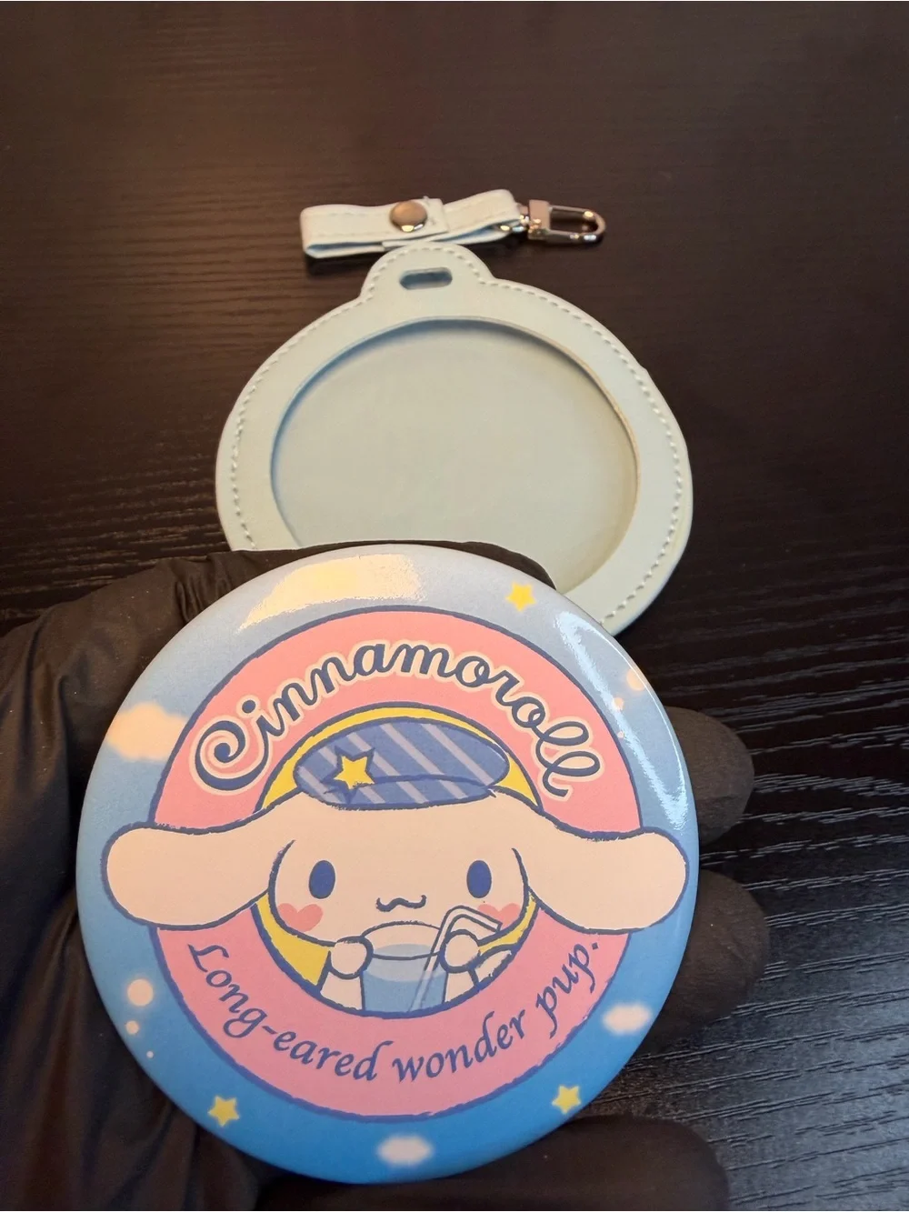 Cinnamoroll Blue Round Bag Tag, Badge, Button